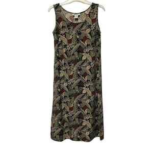 Robbie Bee Women's Silk Vintage Midi Tank Dress Size 10 Petite